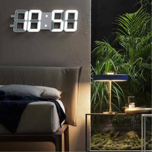 HC4315 16 inch Modern Smart Photosensitive Digital Wall Clock 3D Plastic Stereo Silent Clock LED Electronic Clock