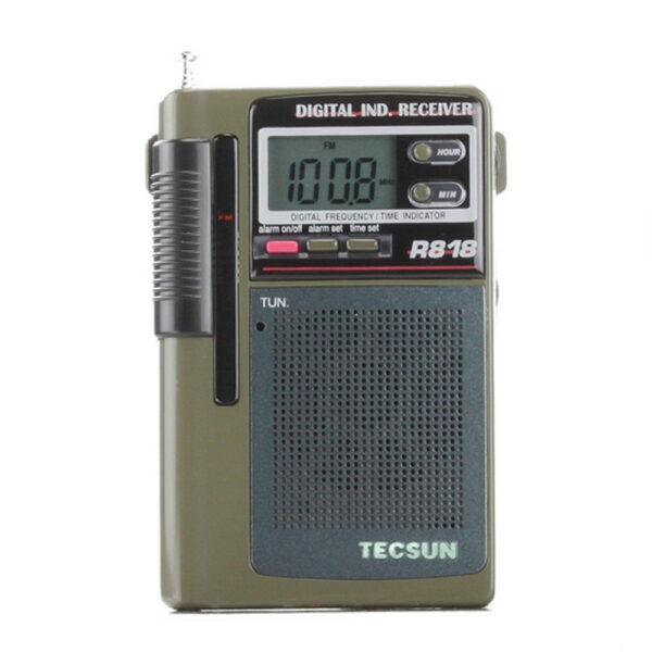 TECSUN R-818 FM MW SW Radio Dual Conversion World Band Radio Receiver With Built-In Speaker Internet Radio Portatil