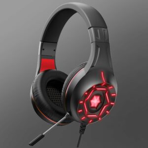 KOMC G315 Gaming Headphones 3.5mm Wire USB 7.1 Virtual Surround Channel RGB with Mic Over Ear Wired Headset Noise Reduction Microphone