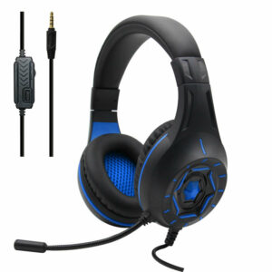 KOMC S90 Gaming Headset 3.5mm Wired Stereo Gaming Headphone with Noise Reduction Microphone Gaming Headset