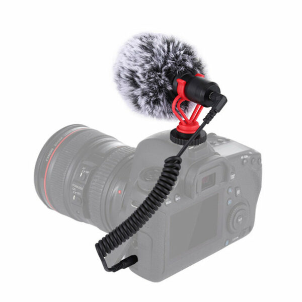 PULUZ PU3044 Professional Condenser Interview Video Record Microphone Youtube Vlogging Mic for DSLR DV Camcorder Smart Phone Osmo