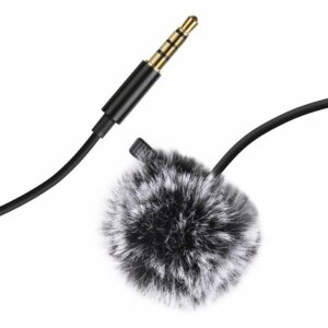 PULUZ PU3046 Lavalier Micrphone Portable 6M 3.5mm Jack Microphone Clip-on Wired Condenser Light Lapel Microphone for Recording Speech Live Video