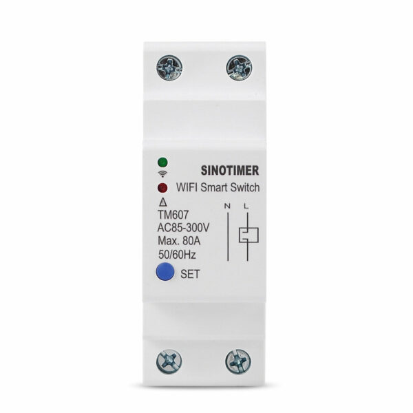 SINOTIMER TM607 Tuya 80A 85-300V Smart WiFi Timer Mobile Phone APP Home Remote Control Timer Countdown Time Switch Work with Alexa Google Home