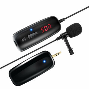 Savetek UHF Lavalier Lapel Wireless Microphone Recording Vlog for Youtube Live Interview Phone Pad PC Android Recorder DSLR