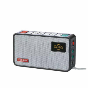 TECSUN ICR-100 FM Mini-loudspeaker Digital Tuning Recorder MP3 Player Radio Speaker Support TF Card