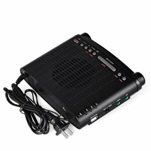 Tecsun MP-300 DSP FM Radio Stereo USB MP3 Player Desktop Clock ATS Alarm Black FM Portable Radio Receiver