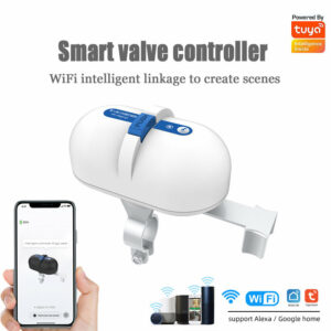 Tuya WiFi/ZB Smart Valve Controller for Water Gas Pipeline Auto Shut ON Off Compatible with Alexa Google Assistant SmartLife