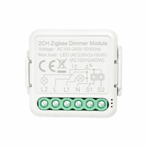 Tuya Zigbee3.0 2CH Dimmer Smart Switch Module Controller 2 Way Remote Control Smart Light Switch Relay Google Assistant Alexa