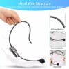 UP-T17C Wireless Microphone Headset 50M UHF Wireless Headset Mic System for Voice Amplifier Stage Speakers Teacher Tour Guides