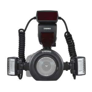 Yongnuo YN24EX E TTL Macro Flash Speedlite for Canon with 2pcs Flash Head and 4pcs Adapter Rings
