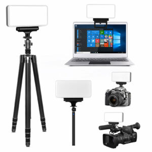 Z1 Video Light 2600K-6000k Fill Lamp with Three Stands for Camera Sport Cameras PC Laptop Phone Tripod Monopod for Live Broadcast Youtube Photography Studio