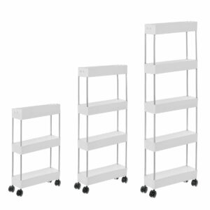 3/4/5 Layers Storage Rack Shelf Organizer Slim Space Saving Wheels Kitchen