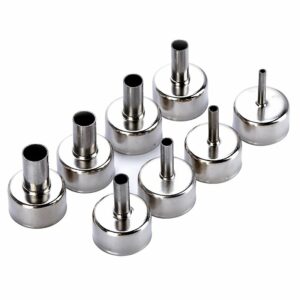 8Pcs JCD Hot Air Welding Nozzles Stainless Steel Different Sizes Nozzles for 8858 8898 858D8908