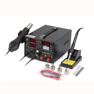 YIHUA 853D 110V/220V 1A USB Rework Station with Soldering Station DC Power Supply and Hot Air for Welding