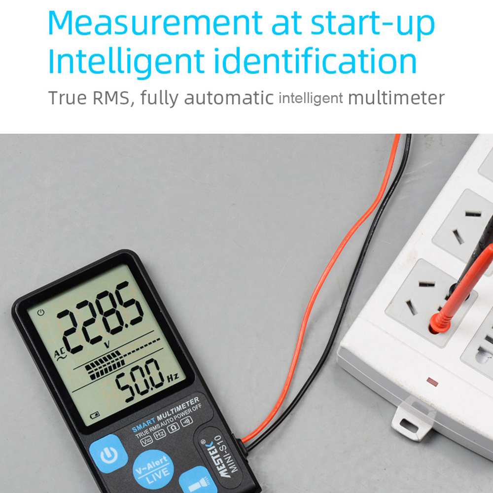 Mestek Mini Digital Multimeter Anti-burning Ncv Ac/dc Voltmeter