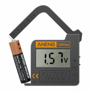 ANENG 168Max Digital Lithium Battery Capacity Tester Universal Test Checkered Load Analyzer Display Check AAA AA Button Cell
