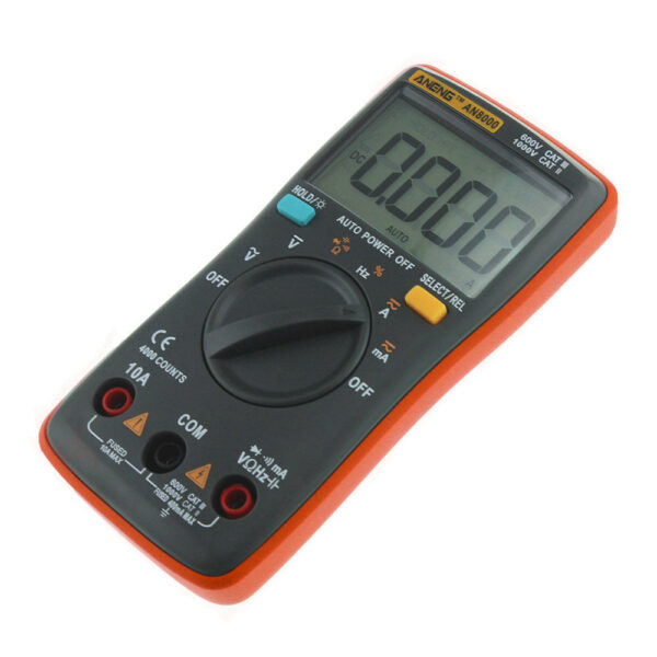 ANENG AN8000 Orange Digital Multimeter Voltmeter Ammeter Ohmmeter Volt AC DC Ohm Tester Meter + Test Lead Set