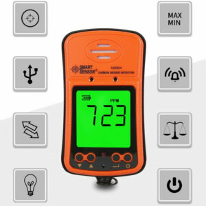 AS8904 Carbon Dioxide Detector Digital CO2 Sensor Alarm Handheld Gas Detector Analyzer Air Quality Monitor