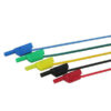 DANIU P1050 5Pcs 5 Colours 1M 4mm Banana to Banana Plug Soft Silicone Test Cable Lead for Multimeter