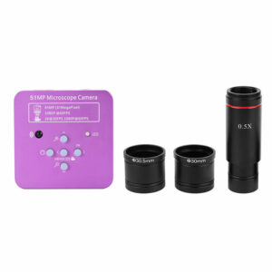 HAYEAR 2K 51MP 1080P 60FPS HDMI USB Electronic Industrial Microscope Camera 0.5X Eyepiece Adapter 30mm/30.5m Ring for Phone PCB Repair