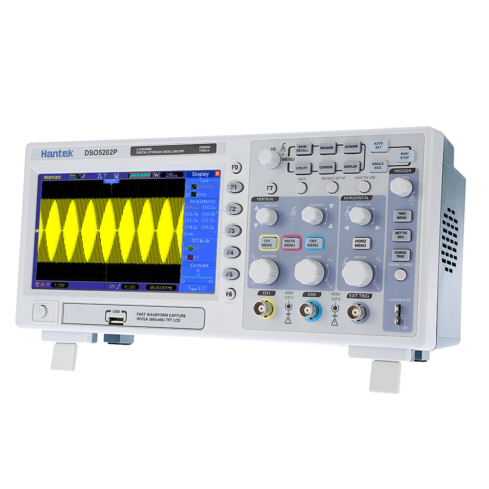 Hantek DSO5202P Digital Oscilloscope 200MHz Bandwidth 2 Channels 1GSa/s