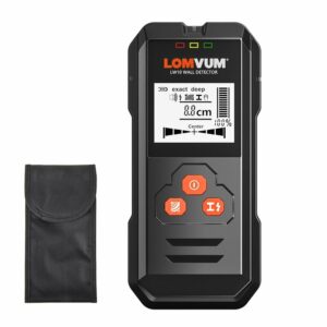 LOMVUM Multi-functional Digital Wall Detector Metal Wood AC Voltage Live Wire Handheld Detector LCD