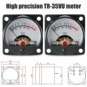 TR-35 VU Meter Head Power Amplifier DB Meter Sound Pressure Meter Audio Level Meter with Backlight GQ999
