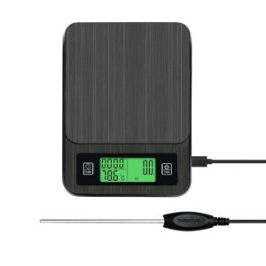 USB Charging Intelligent Precision with Timing Function Probe Digital Scale Kitchen Scale 2KG/0.1G Coffee Scale
