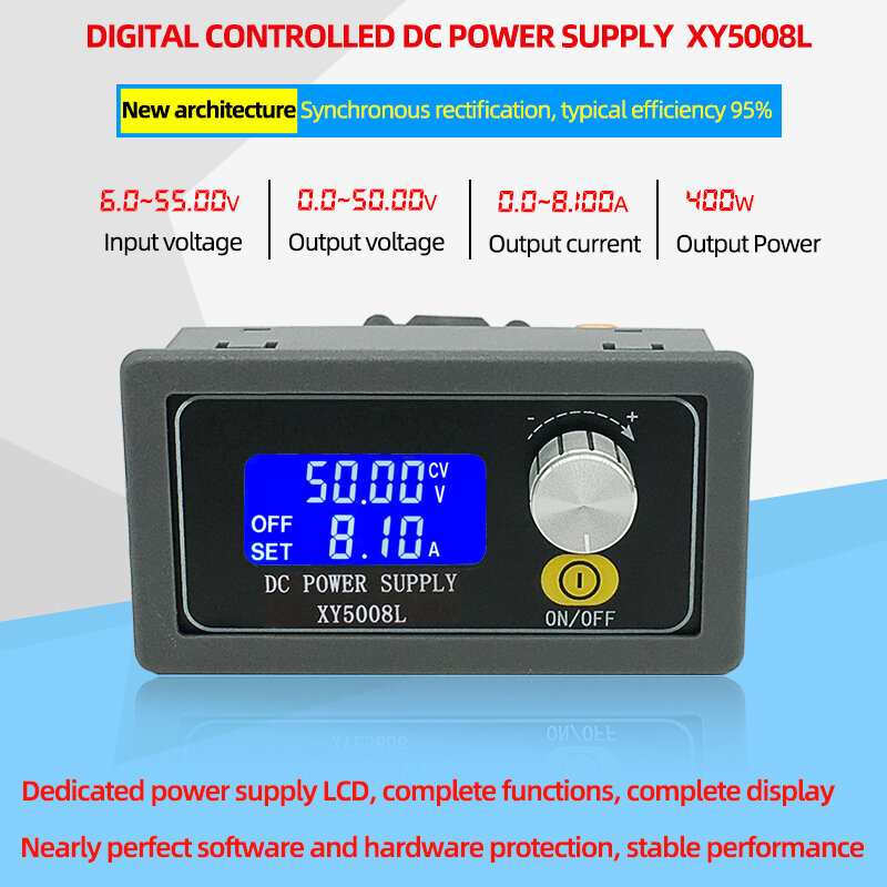 XY5008L Buck Module Digital Control DC Power Supply 50V 8A 400W Constant Voltage Constant