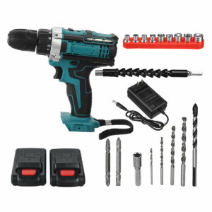 21V Electric Power Drill Screwdriver Mini Wireless Power Driver Lithium-Ion Battery Home DIY Tools W/ Battery
