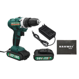 28V NW-28SX-2 LED Electric Drill Set Cordless Double Speed Driver Screwdriver With Li-Ion Battery