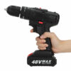 48V Cordless Electric Drill Screwdriver Rechargeable Impact Drill W/ 1/2pcs Battery