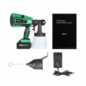 800W 21V Cordless Rechargeable Electric Paint Sprayer 1000ml High Pressure Spray Guns W/ Adjustment Knob For DIY Furniture Woodworking