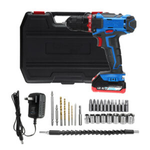 Profession Dual Speed Power Drill Cordless Electric Screwdriver with 27Pcs Accessories