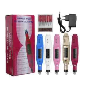 Professional Acrylic Electric Engraving Pen Nail Art Drill File Manicure Pedicure Polishing Tools Kit