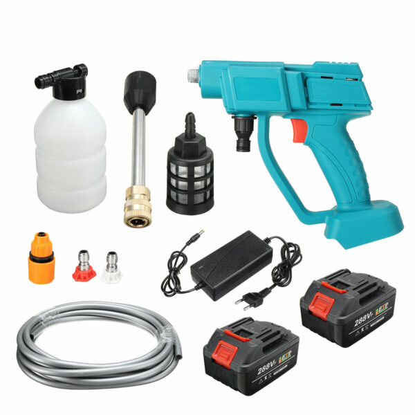 288VF Cordless High Pressure Washer Car Washine Spray Guns Water Cleaner W/ None/1/2 Battery For Makita
