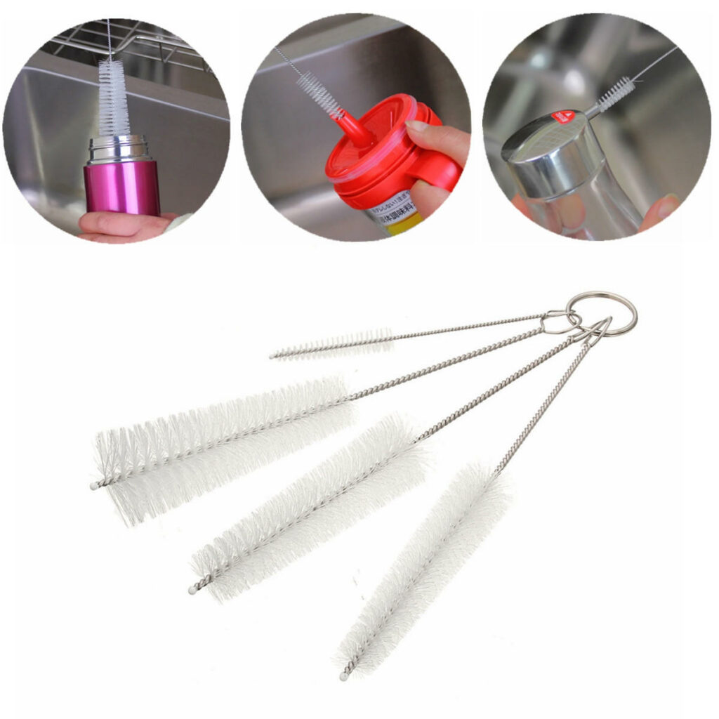 Set of 4 Cleaning Brushes for Tubes, Bottles, Nipples, Kettles, Spouts