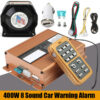 400W 8 Sound Loud Warning Alarm Police Siren Horn Speaker MIC System