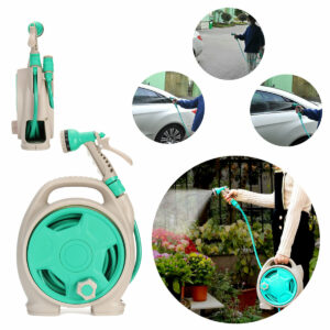 Portable Watering Irrigation Garden Water Spray Car Washing Hose Pipe Reel