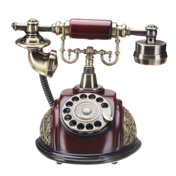 Vintage Antique Style Rotary Phone Fashioned Retro Handset Old Telephone Home Office Decor