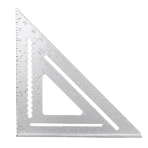 12inch Aluminum Alloy Right Angle Triangle Ruler Protractor Framing Measuring Tools