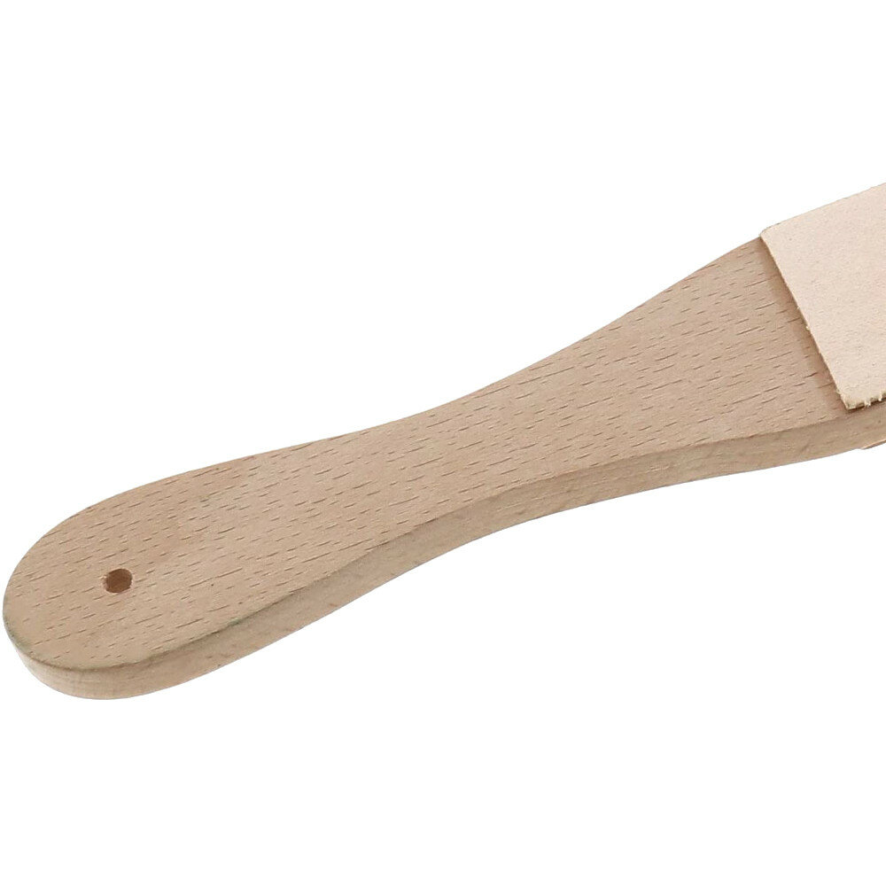 Leather Sharpening Strop Tool with Wood Handle and Buffing Compounds for Polishing Chisels Tools