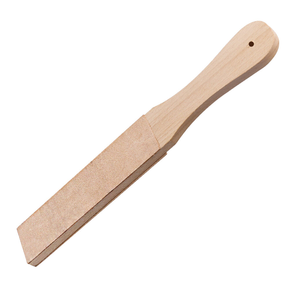 Leather Sharpening Strop Tool with Wood Handle and Buffing Compounds ...