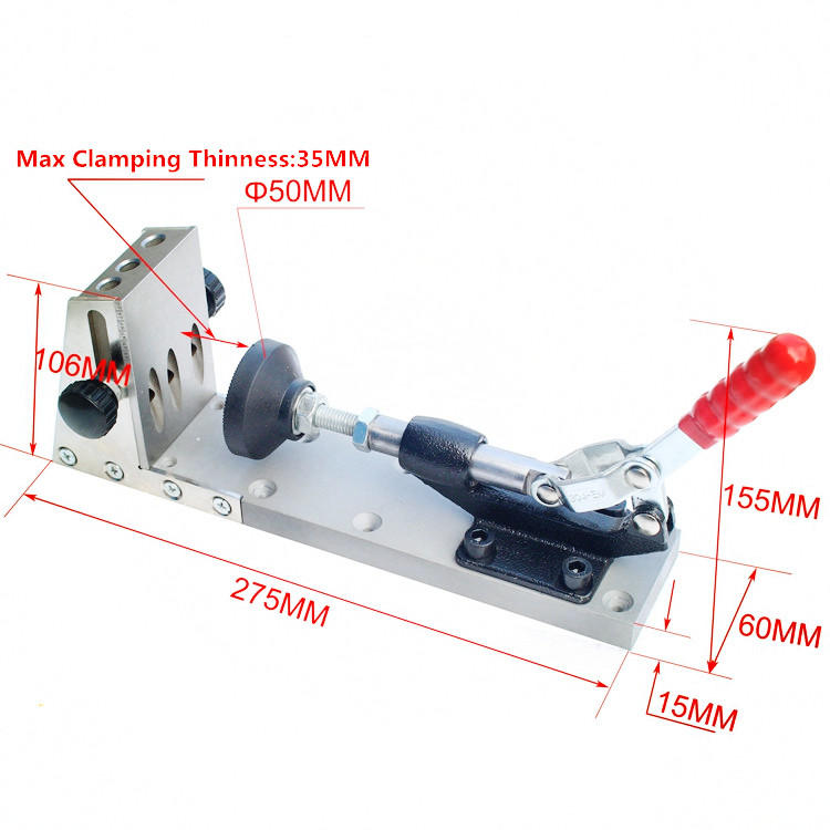 Portable Pockethole Jig Woodworking Kit with Drilling Bit Joinery ...