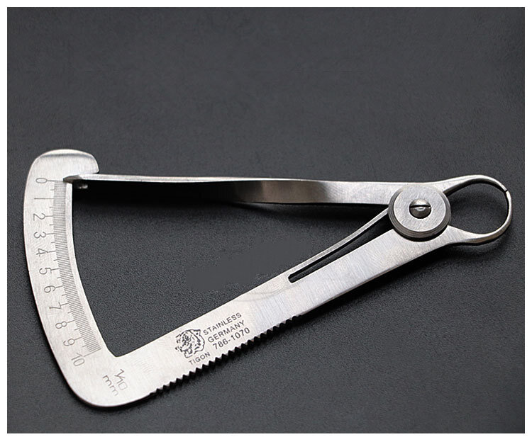 Dental Surgical Stainless Steel Caliper, Autoclavable Lab Dental Ruler