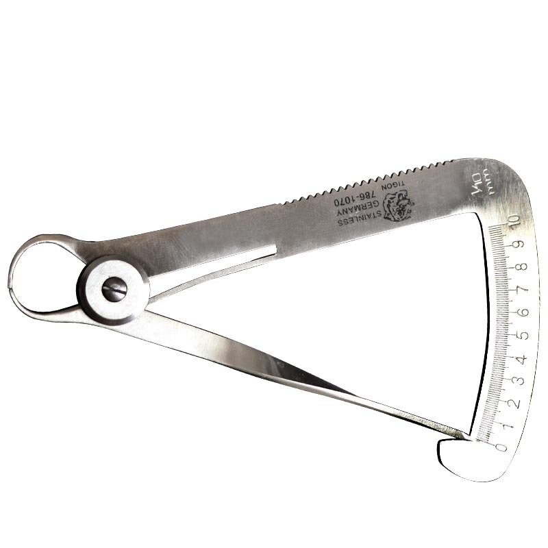 Dental Surgical Stainless Steel Caliper, Autoclavable Lab Dental Ruler